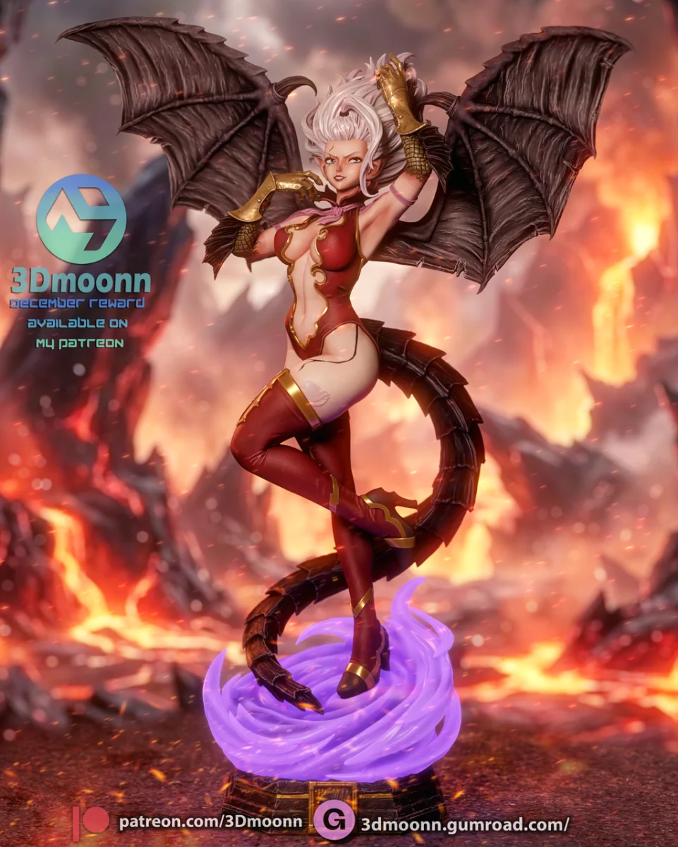 Mirajane Satan Soul | Fan Art | 3D Printed Resin Model Garage Kit | *Un-Painted* | 3DMoonn 4