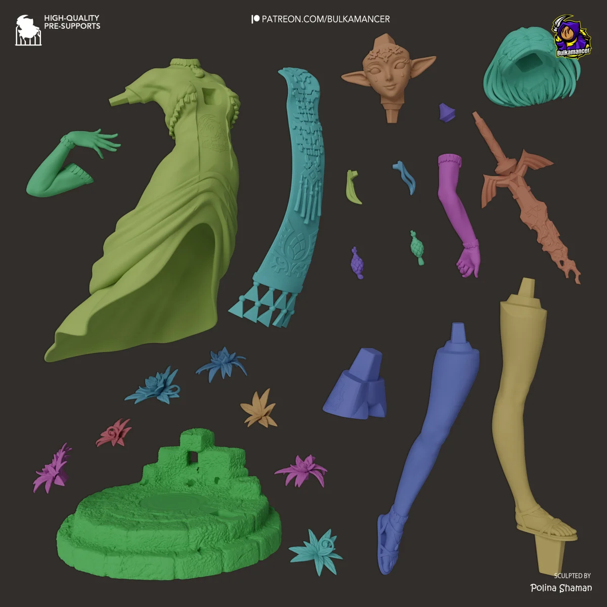 Zelda v2 | Fan Art | 3D Printed Resin Model Garage Kit | *Un-Painted* | Bulkamancer 5