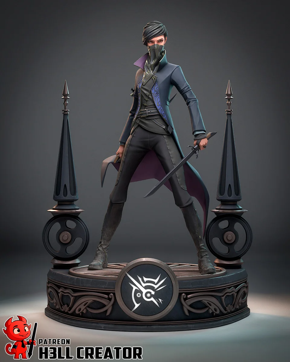 Emily | Fan Art | 3D Printed Resin Model Garage Kit | *Un-Painted* | H3LL Creator 4