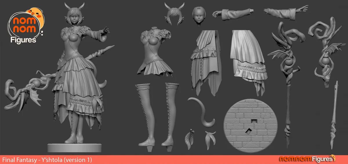Y'shtola Rhul | Fan Art | 3D Printed Resin Model Garage Kit | *Un-Painted* | Nomnom 3