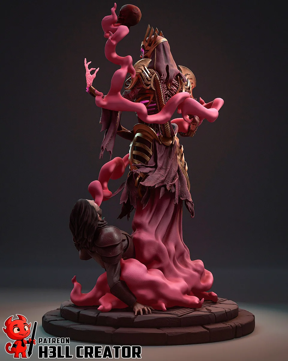 Vecna | Fan Art | 3D Printed Resin Model Garage Kit | *Un-Painted* | H3LL Creator 5