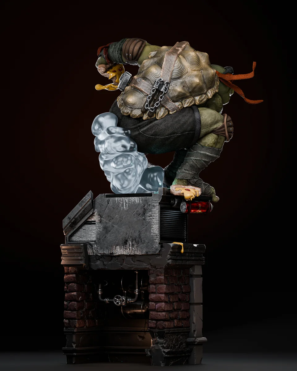 Michelangelo | Fan Art | 3D Printed Resin Model Garage Kit | *Un-Painted* | ZEZ Studio 4