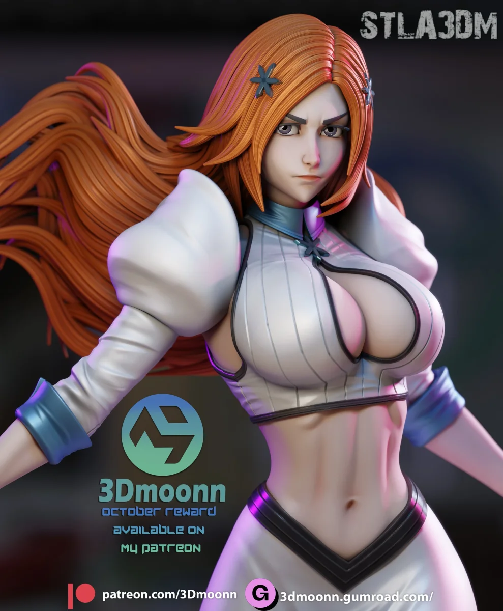 Orihime | Fan Art | 3D Printed Resin Model Garage Kit | *Un-Painted* | 3DMoonn 6