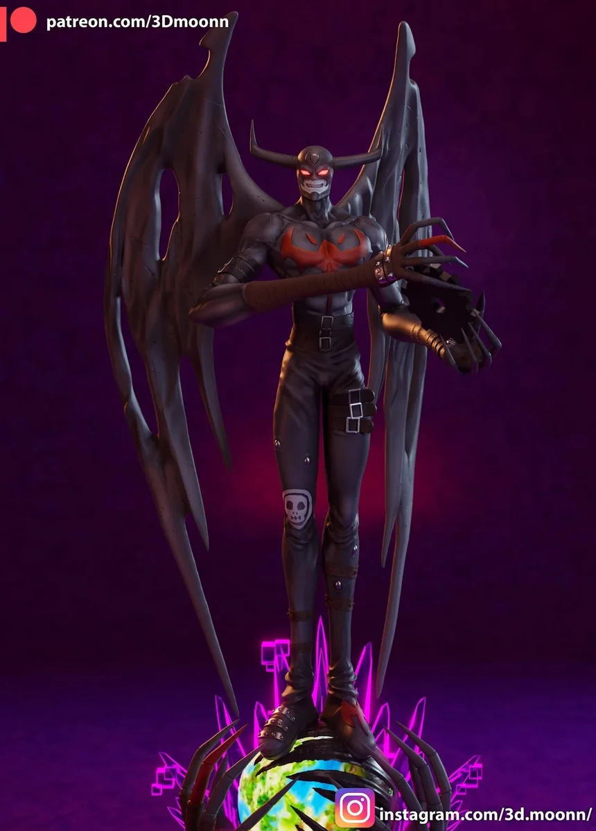 Devimon | Fan Art | 3D Printed Resin Model Garage Kit | *Un-Painted* | 3DMoonn 4