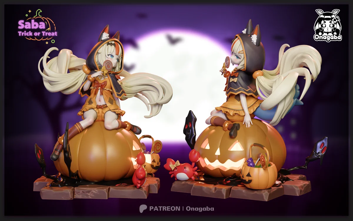 Halloween Saba | Fan Art | 3D Printed Resin Model Garage Kit | *Un-Painted* | ONAGABA 6