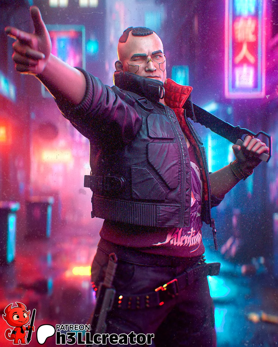 Jackie Welles | Fan Art | 3D Printed Resin Model Garage Kit | *Un-Painted* | H3LL Creator