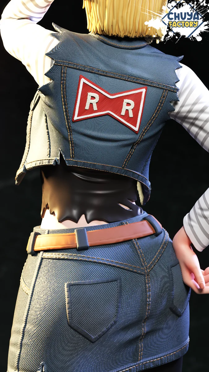 Android 18 | Fan Art | 3D Printed Resin Model Garage Kit | *Un-Painted* | Chuya Factory 4