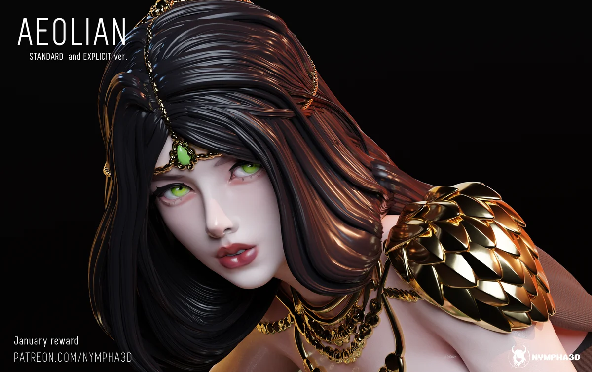 Aeolian | Fan Art | 3D Printed Resin Model Garage Kit | *Un-Painted* | Nympha3D 8