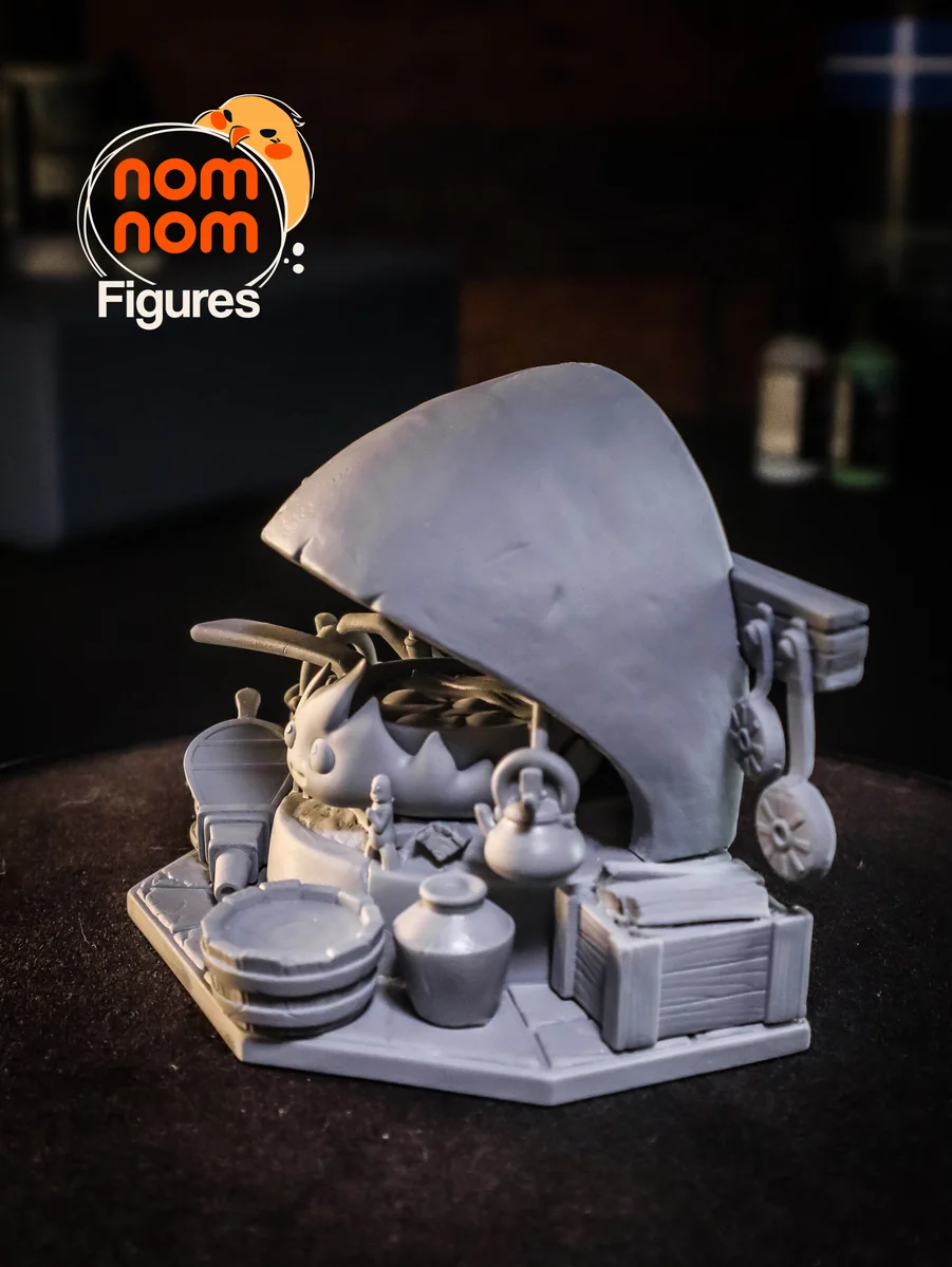 Chibi Calcifer | Fan Art | 3D Printed Resin Model Garage Kit | *Un-Painted* | Nomnom 9