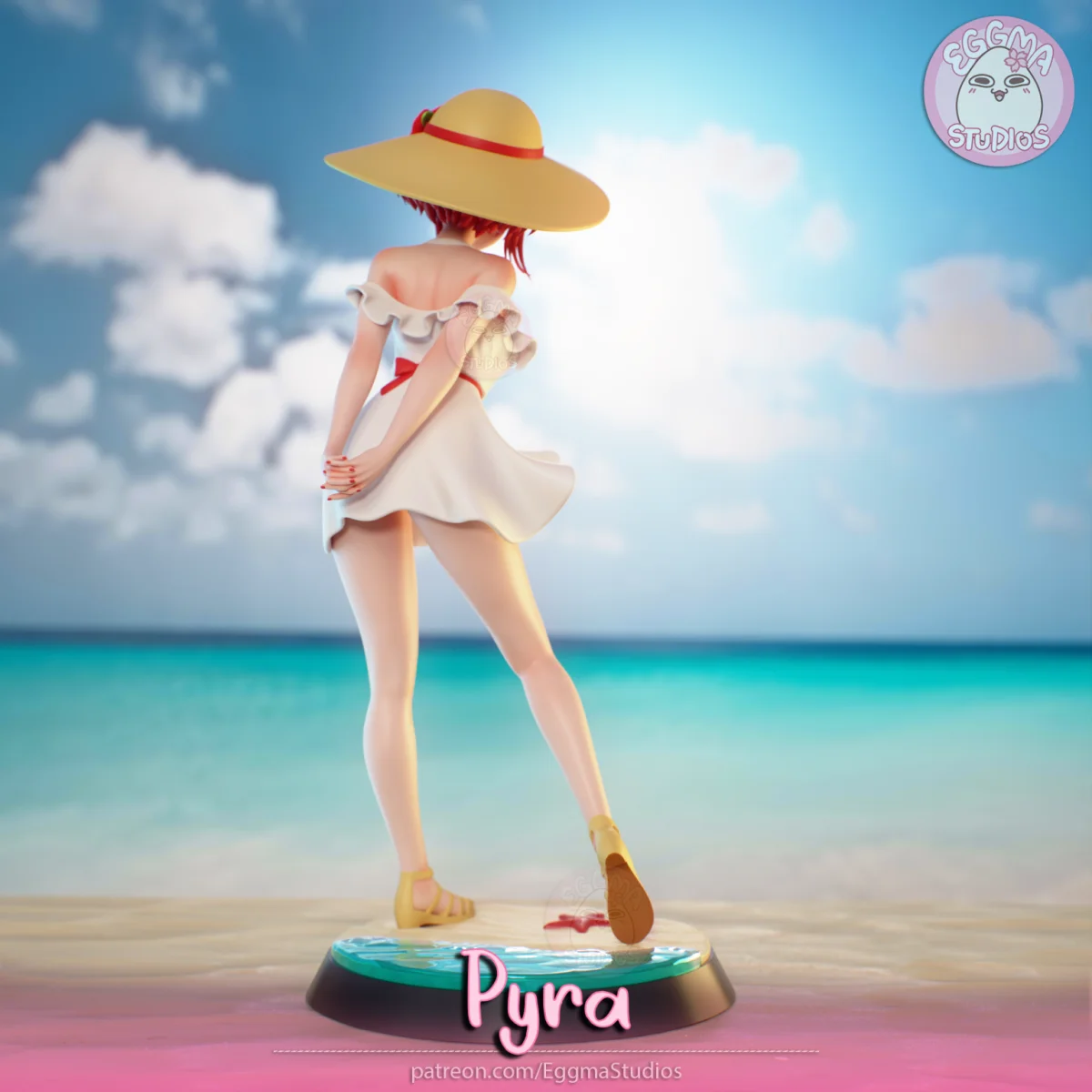 Pyra | Fan Art | 3D Printed Resin Model Garage Kit | *Un-Painted* | EggmaStudios 5