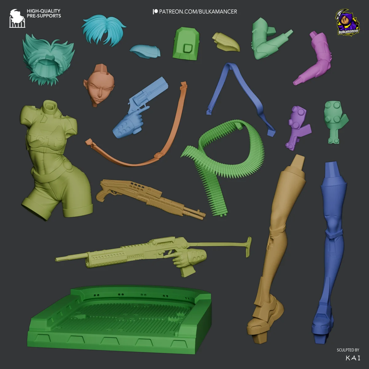 Konoko | Fan Art | 3D Printed Resin Model Garage Kit | *Un-Painted* | Bulkamancer 5