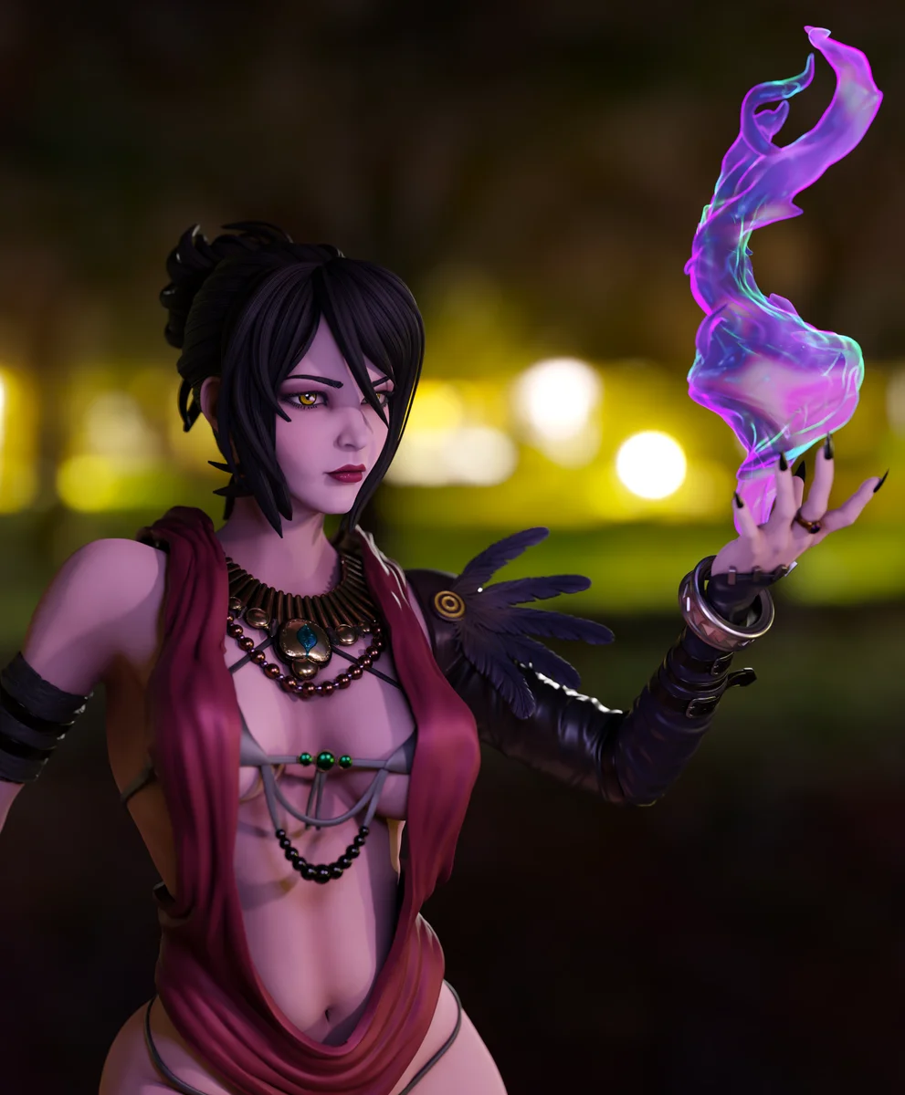 Morrigan | Fan Art | 3D Printed Resin Model Garage Kit | *Un-Painted* | Momoji 12