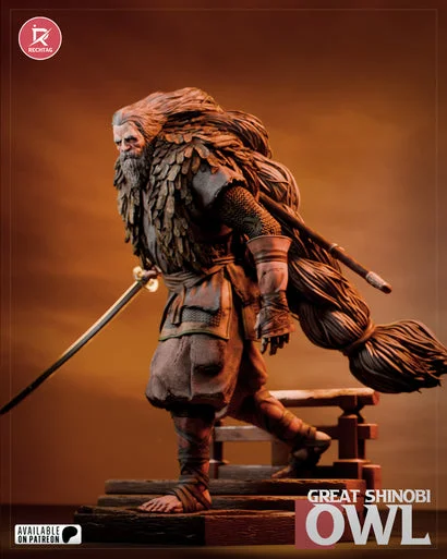 Great Shinobi Owl | Fan Art | 3D Printed Resin Model Garage Kit | *Un-Painted* | Rechtag 3