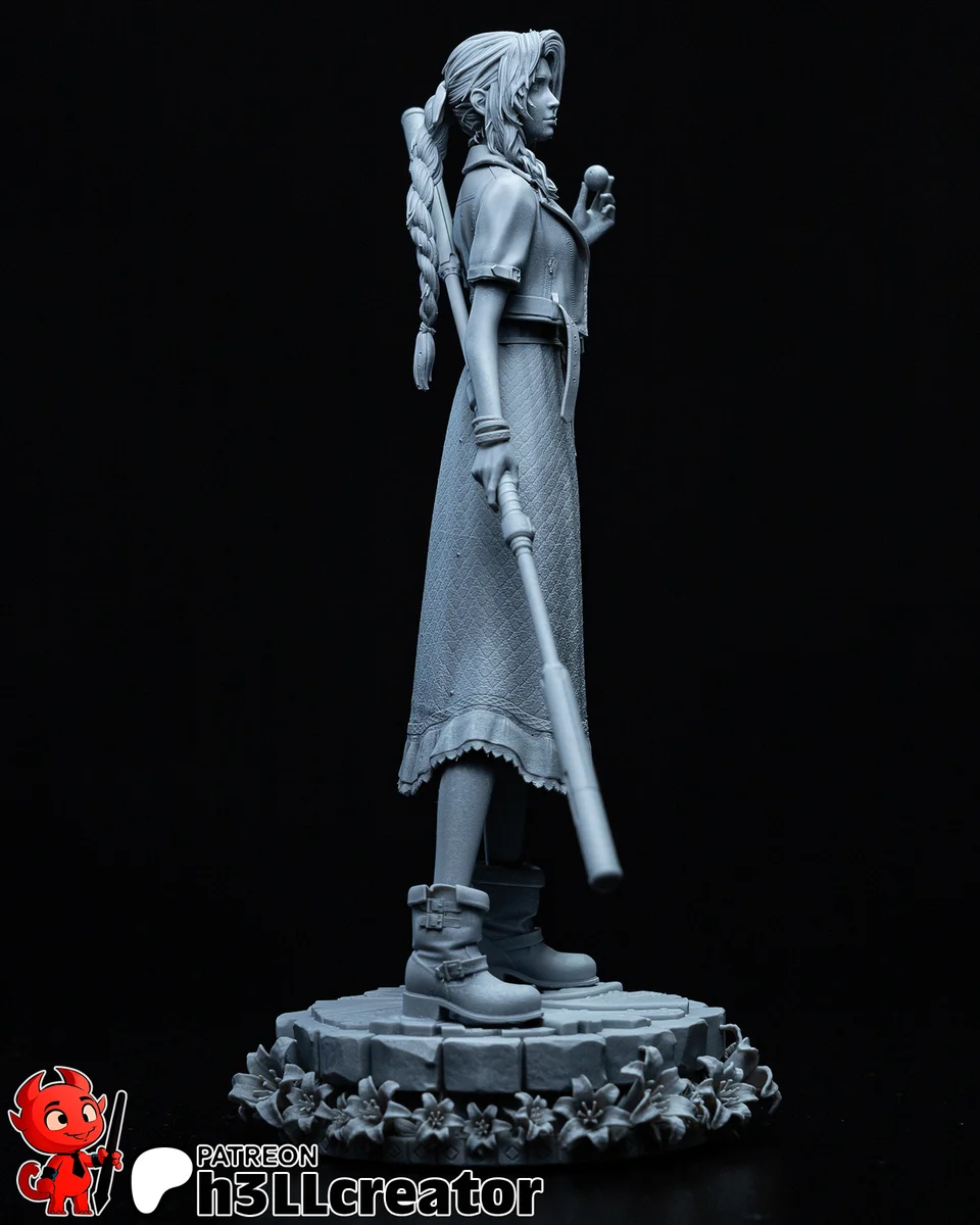 Aerith Gainsborough | Fan Art | 3D Printed Resin Model Garage Kit | *Un-Painted* | H3LL Creator 11