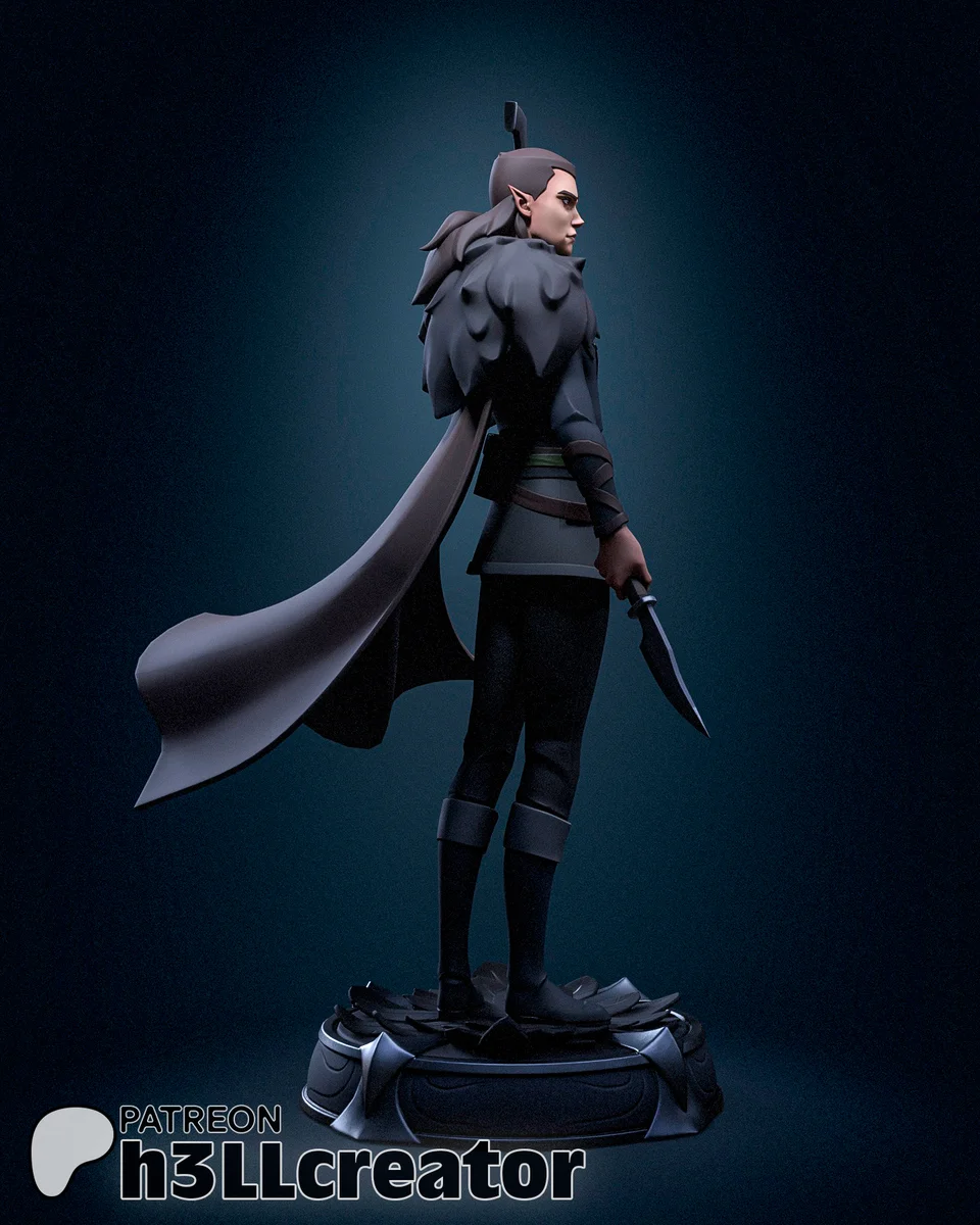 Vax'ildan | Fan Art | 3D Printed Resin Model Garage Kit | *Un-Painted* | H3LL Creator 3