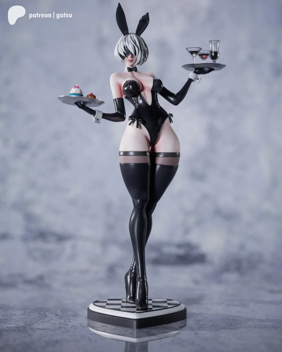 2B - Bunny | Fan Art | 3D Printed Resin Model Garage Kit | *Un-Painted* | Gatsu Studios