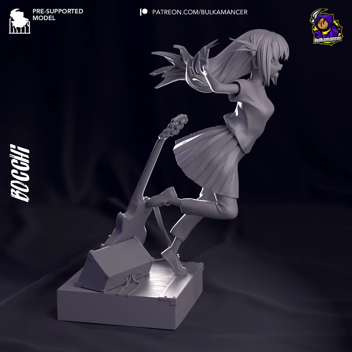 Hitori Gotoh | Fan Art | 3D Printed Resin Model Garage Kit | *Un-Painted* | Bulkamancer 5
