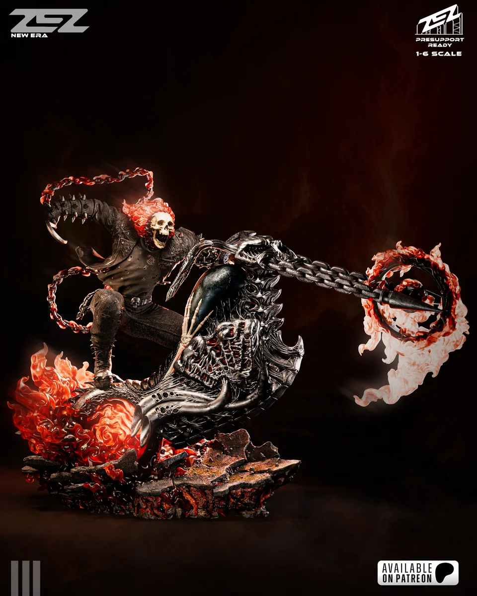 Ghost Rider | Fan Art | 3D Printed Resin Model Garage Kit | *Un-Painted* | ZEZ Studio 5