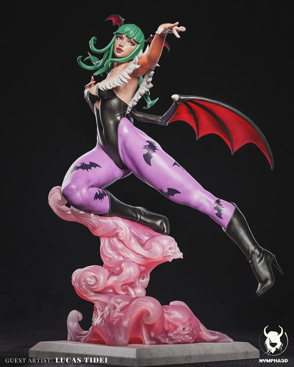 Morrigan | Fan Art | 3D Printed Resin Model Garage Kit | *Un-Painted* | Nympha3D 8