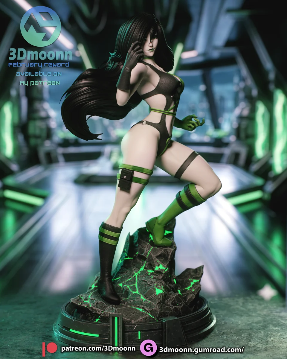 Shego | Fan Art | 3D Printed Resin Model Garage Kit | *Un-Painted* | 3DMoonn 10