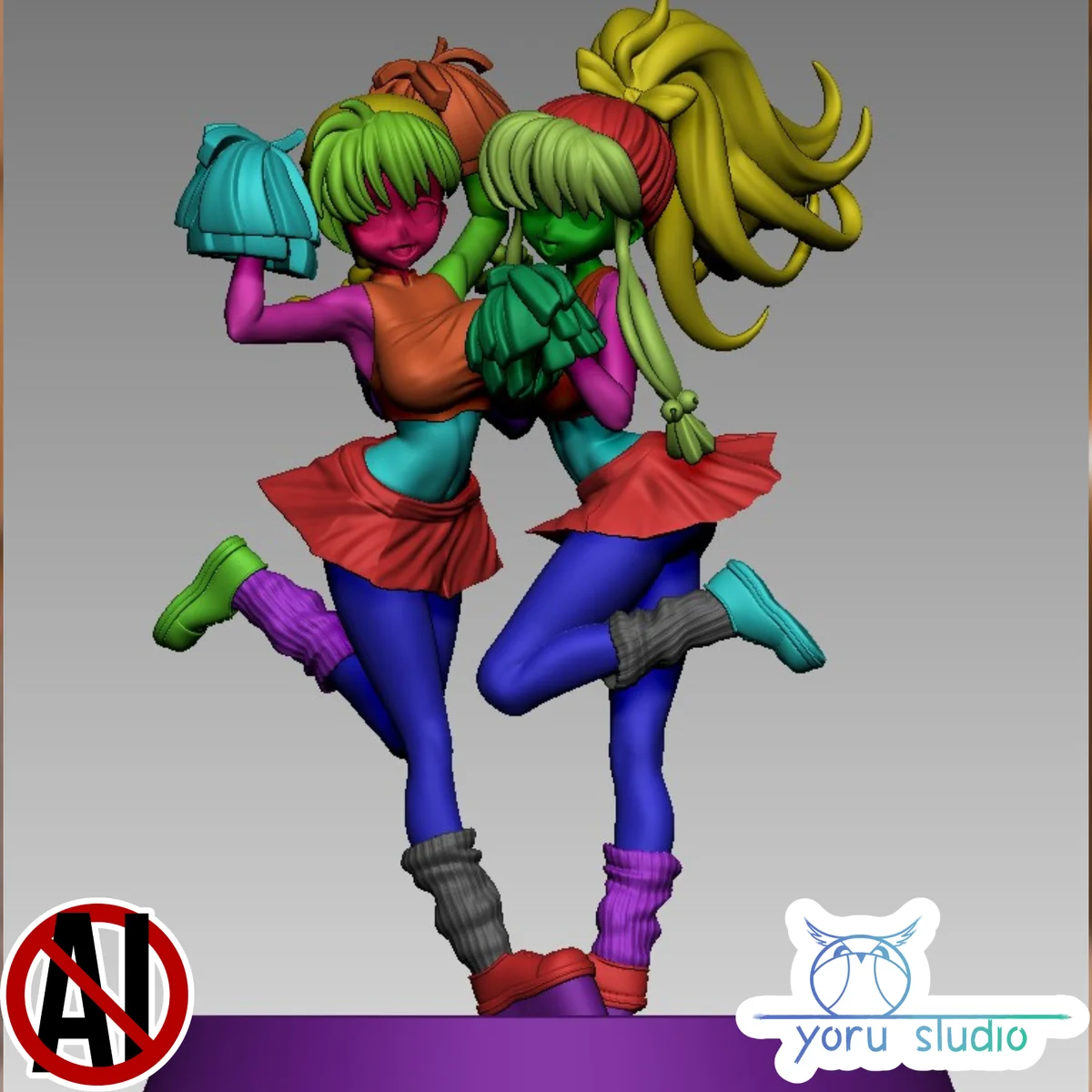 Ranma & Shampoo | Fan Art | 3D Printed Resin Model Garage Kit | *Un-Painted* | Yoru Studio 4