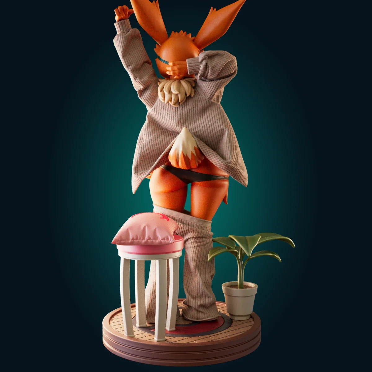 Eevee | Fan Art | 3D Printed Resin Model Garage Kit | *Un-Painted* | Officer Rhu 2