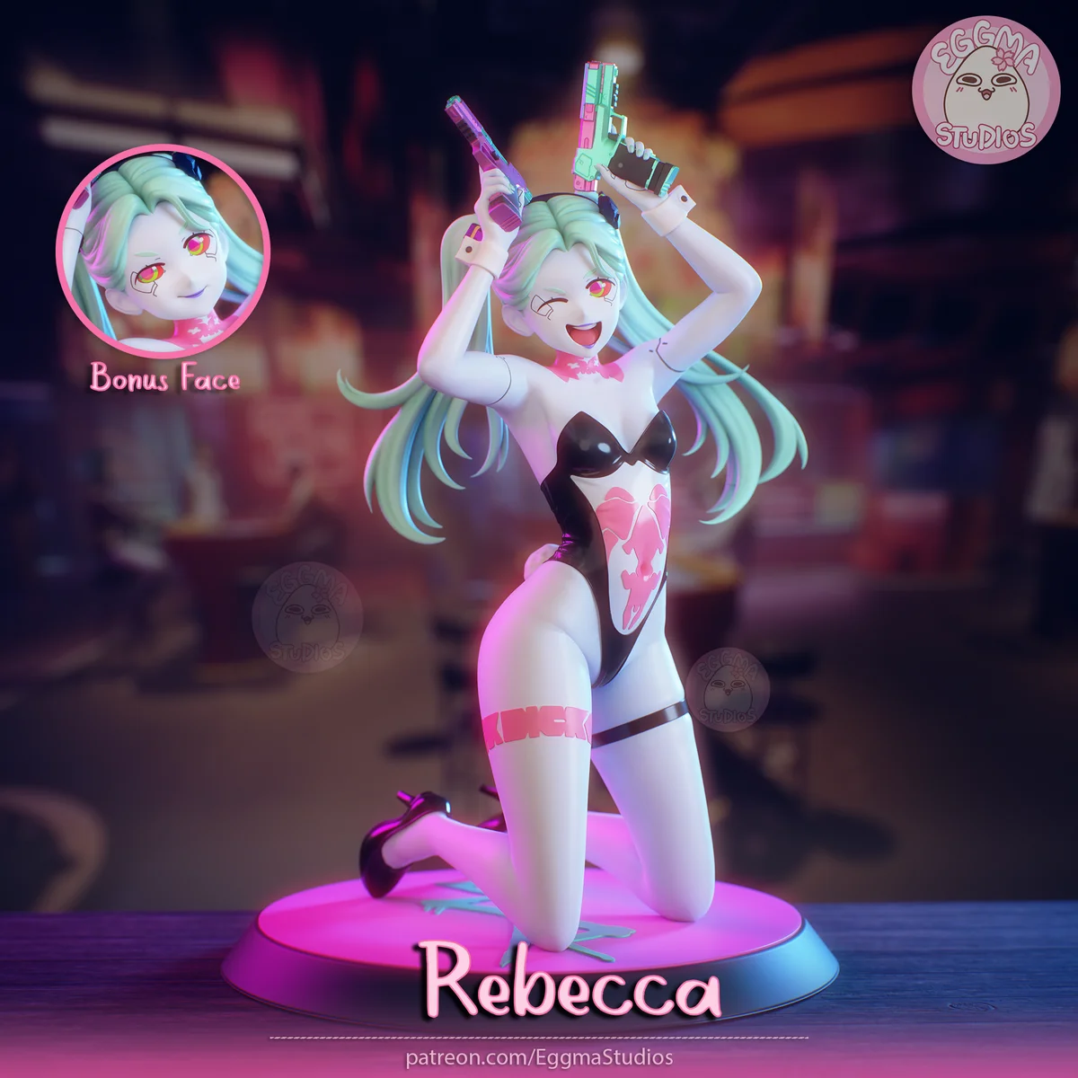 Rebecca | Fan Art | 3D Printed Resin Model Garage Kit | *Un-Painted* | EggmaStudios 3