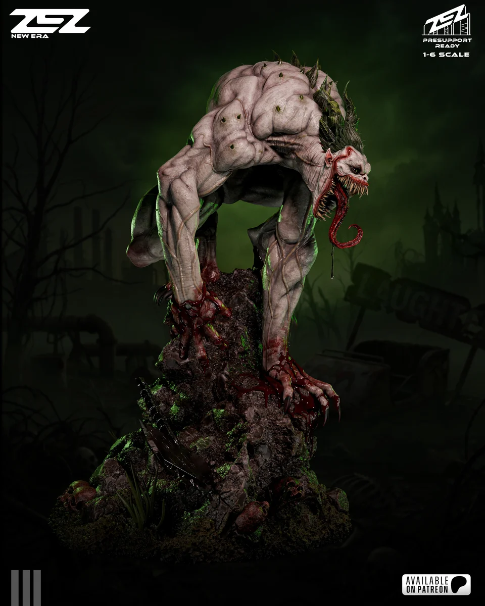 Joker Absolute | Fan Art | 3D Printed Resin Model Garage Kit | *Un-Painted* | ZEZ Studio 5