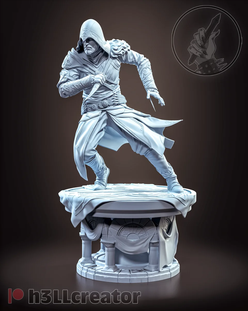 Ezio Auditore | Fan Art | 3D Printed Resin Model Garage Kit | *Un-Painted* | H3LL Creator 4