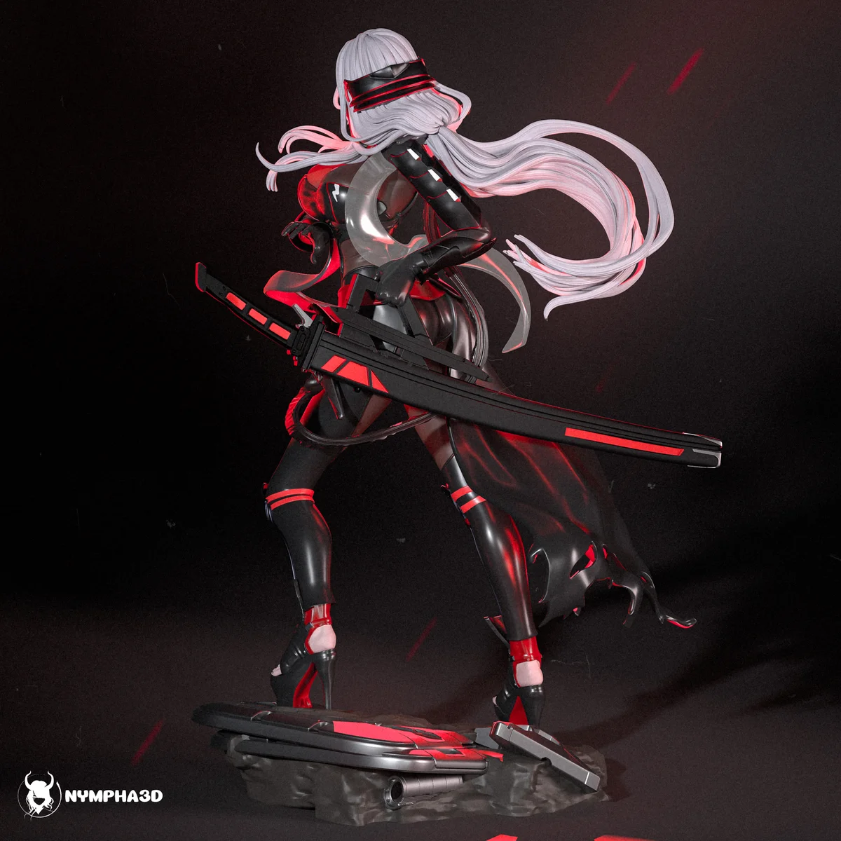 Scarlet | Fan Art | 3D Printed Resin Model Garage Kit | *Un-Painted* | Nympha3D 4