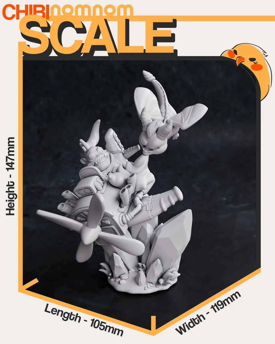 Chibi Spyro | Fan Art | 3D Printed Resin Model Garage Kit | *Un-Painted* | Nomnom 4