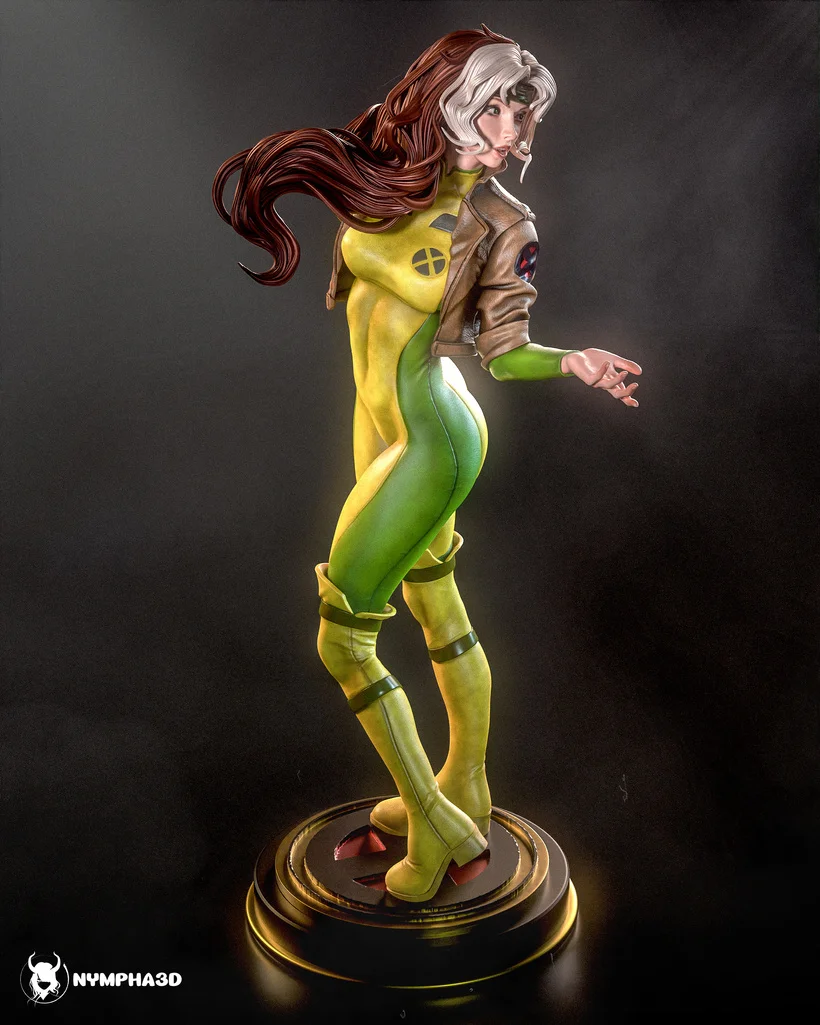 Rogue | Fan Art | 3D Printed Resin Model Garage Kit | *Un-Painted* | Nympha3D 5