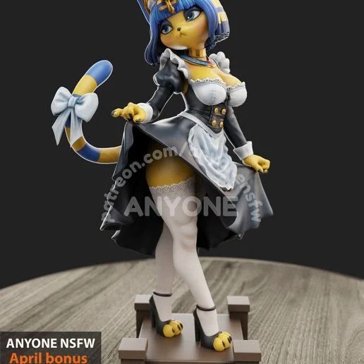 Maid Ankha | Fan Art | 3D Printed Resin Model Garage Kit | *Un-Painted* | AnyoneNSFW 3