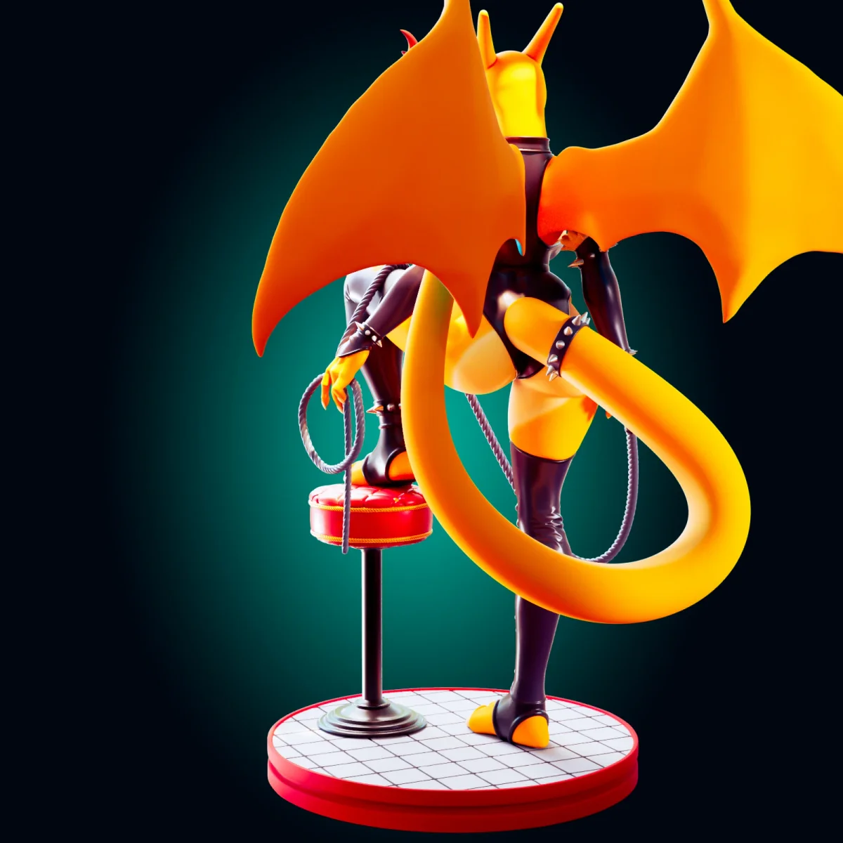 Dominatrix Dragon | Fan Art | 3D Printed Resin Model Garage Kit | *Un-Painted* | Officer Rhu 4