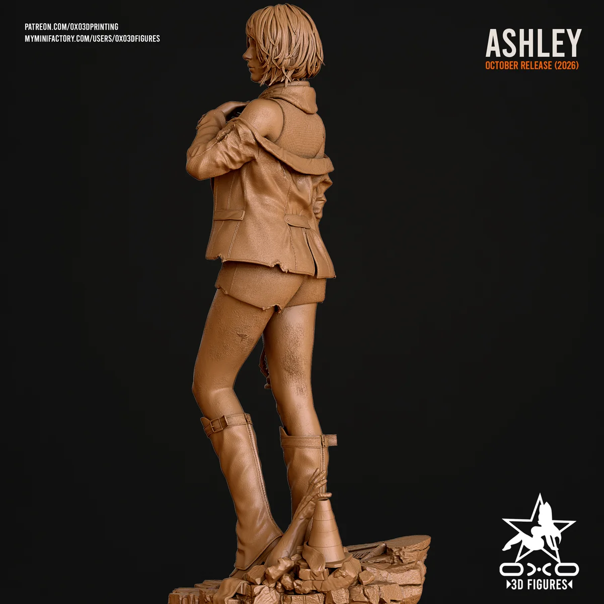 Ashley Graham | Fan Art | 3D Printed Resin Model Garage Kit | *Un-Painted* | OXO3D 8