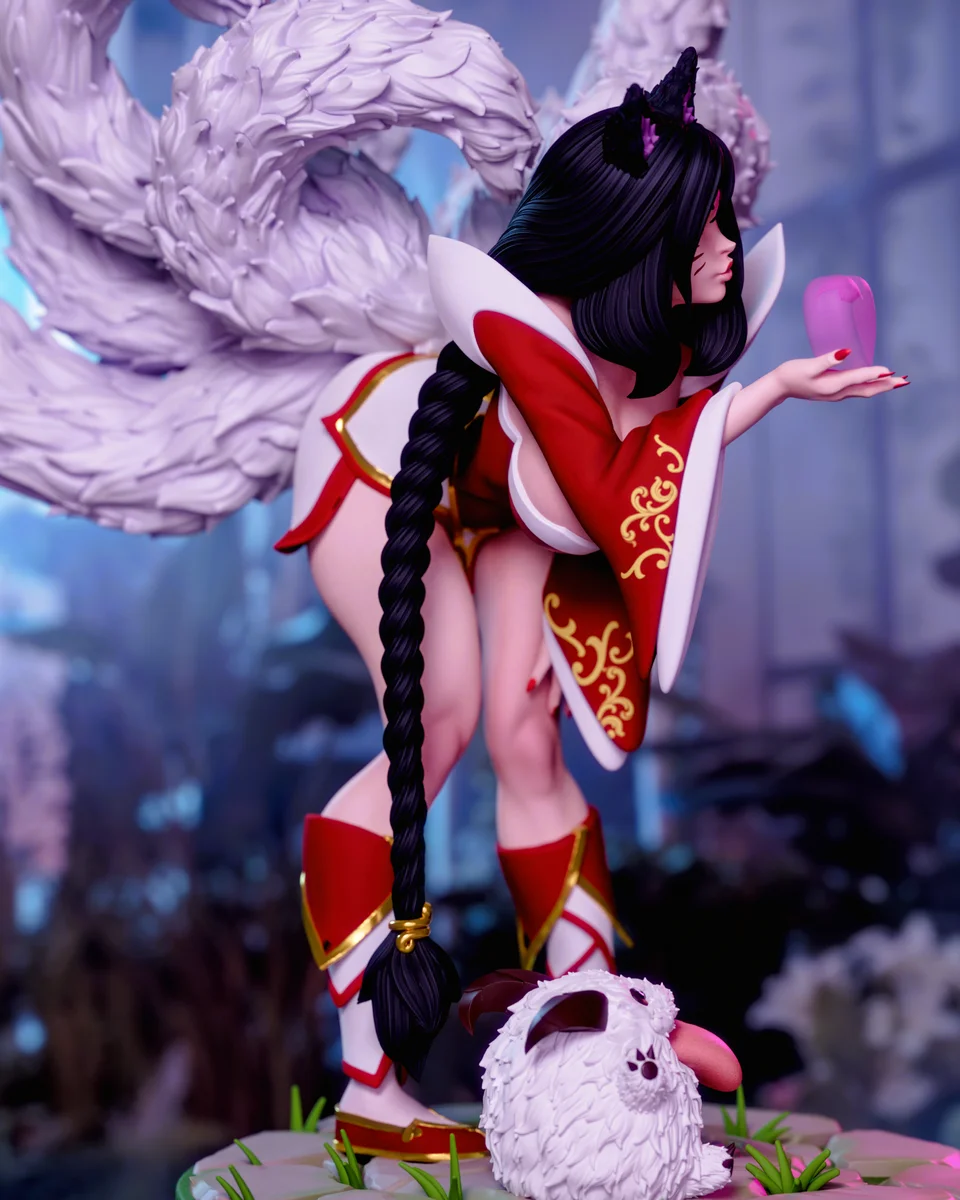 Ahri | Fan Art | 3D Printed Resin Model Garage Kit | *Un-Painted* | Momoji 3