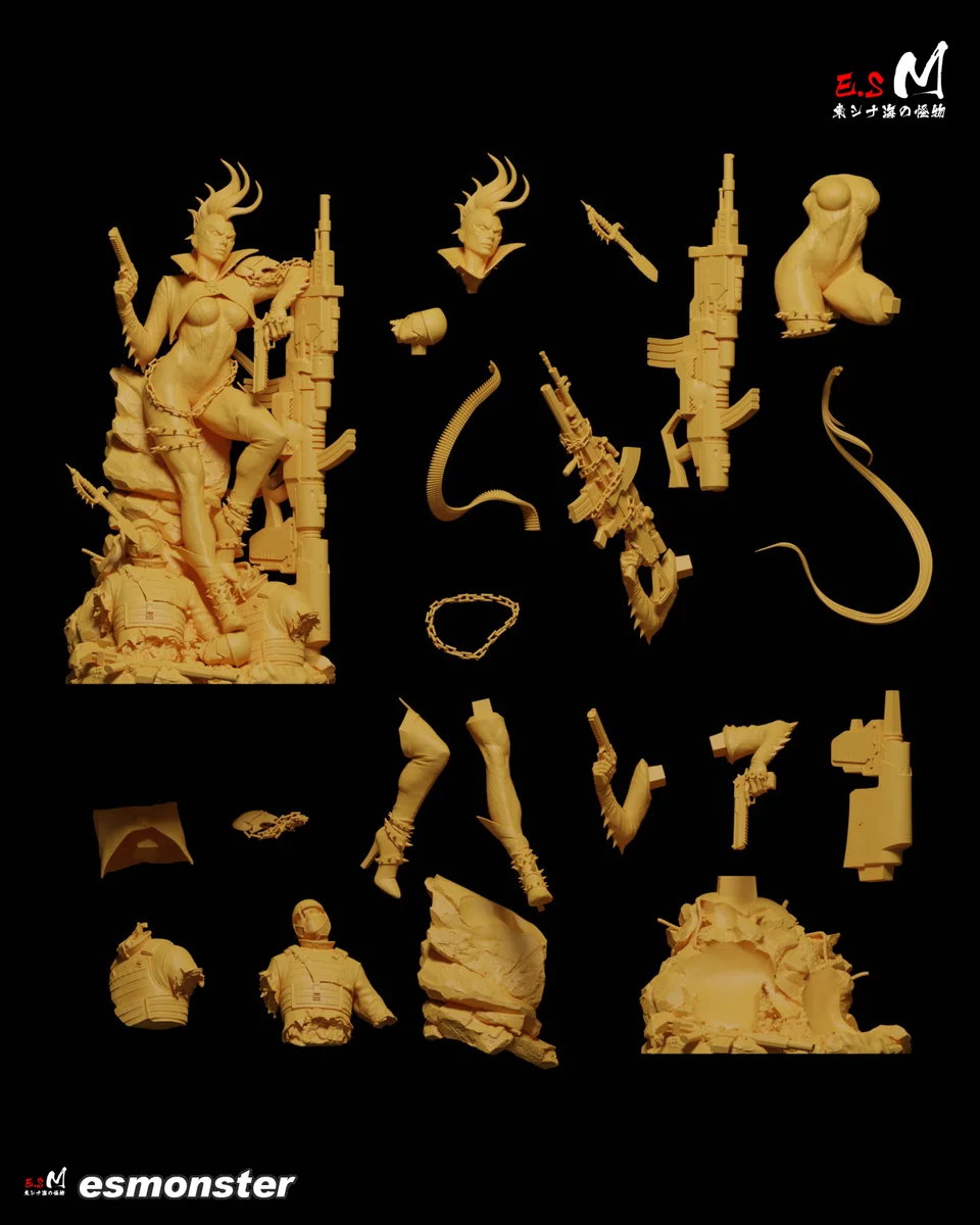 SheSpawn | Fan Art | 3D Printed Resin Model Garage Kit | *Un-Painted* | ES Monster 18