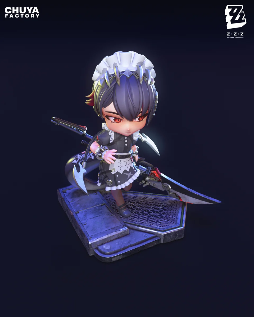 Chibi Ellen Joe | Fan Art | 3D Printed Resin Model Garage Kit | *Un-Painted* | Chuya Factory 9