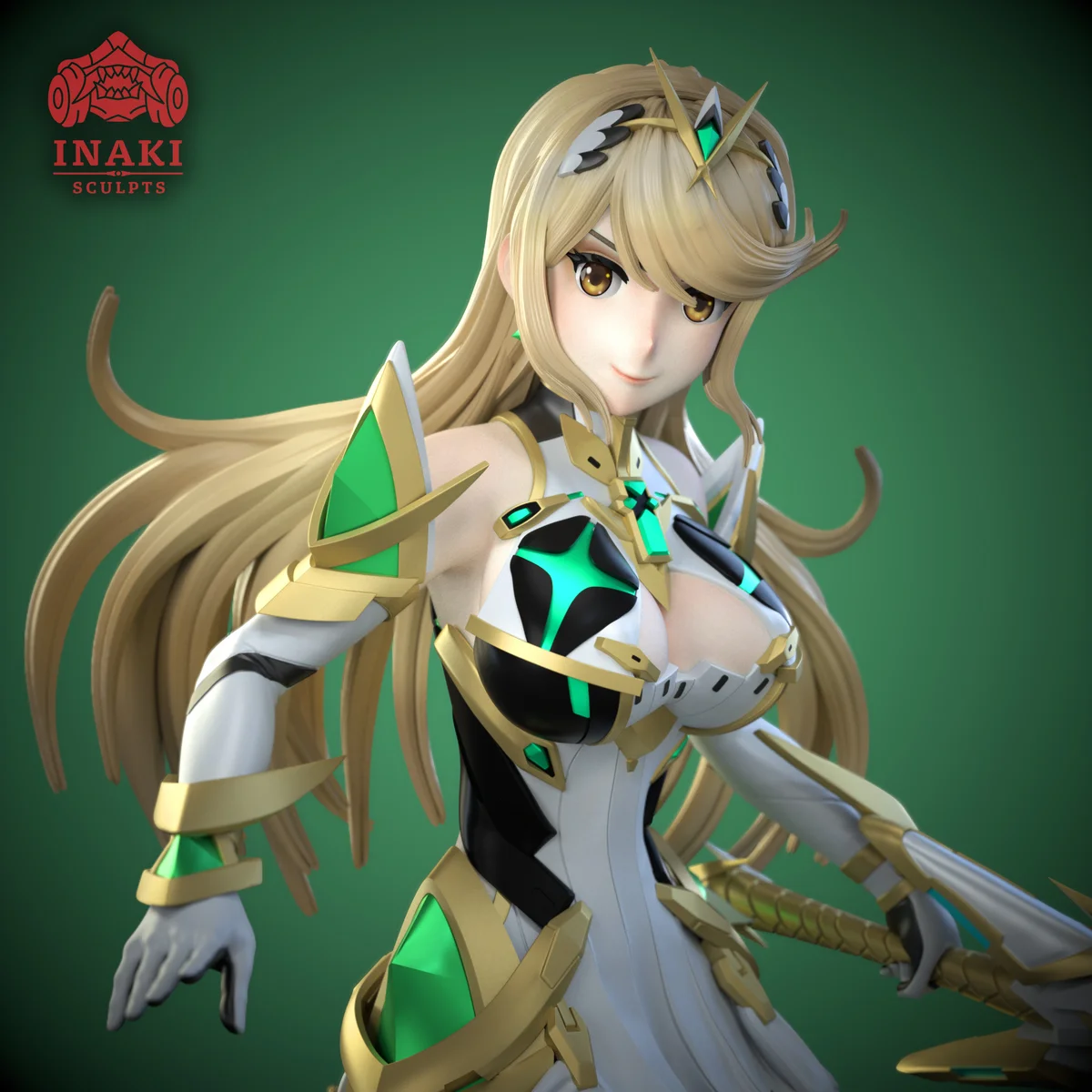 Mythra | Fan Art | 3D Printed Resin Model Garage Kit | *Un-Painted* | Inaki Sculpts