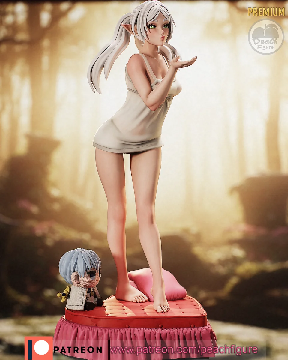 Frieren | Fan Art | 3D Printed Resin Model Garage Kit | *Un-Painted* | Peach Figure 4