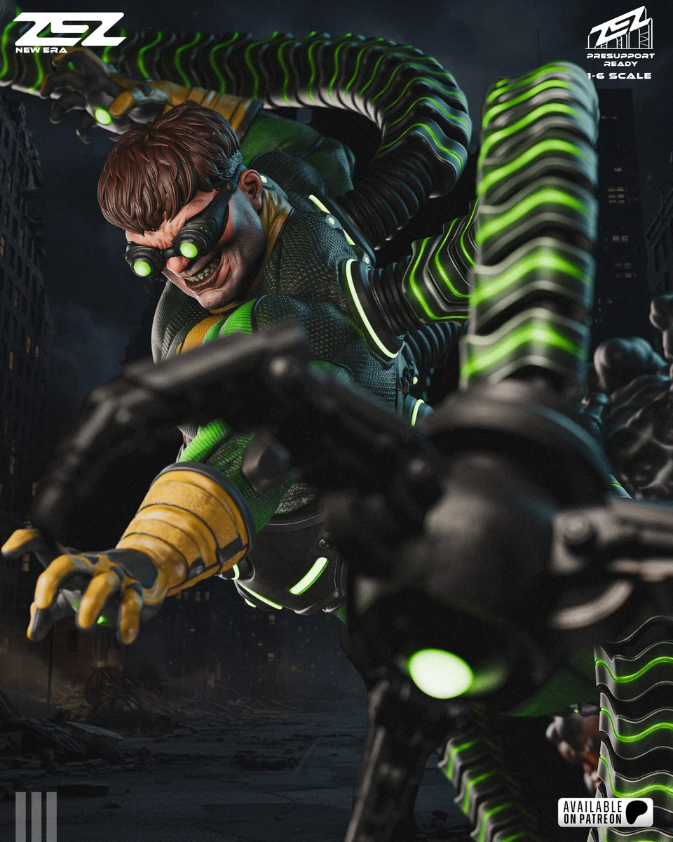 Doctor Octopus | Fan Art | 3D Printed Resin Model Garage Kit | *Un-Painted* | ZEZ Studio 4