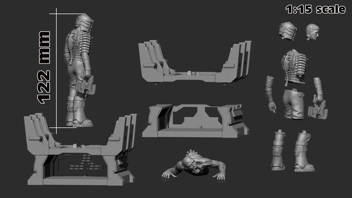 Isaac Clarke | Fan Art | 3D Printed Resin Model Garage Kit | *Un-Painted* | H3LL Creator 7