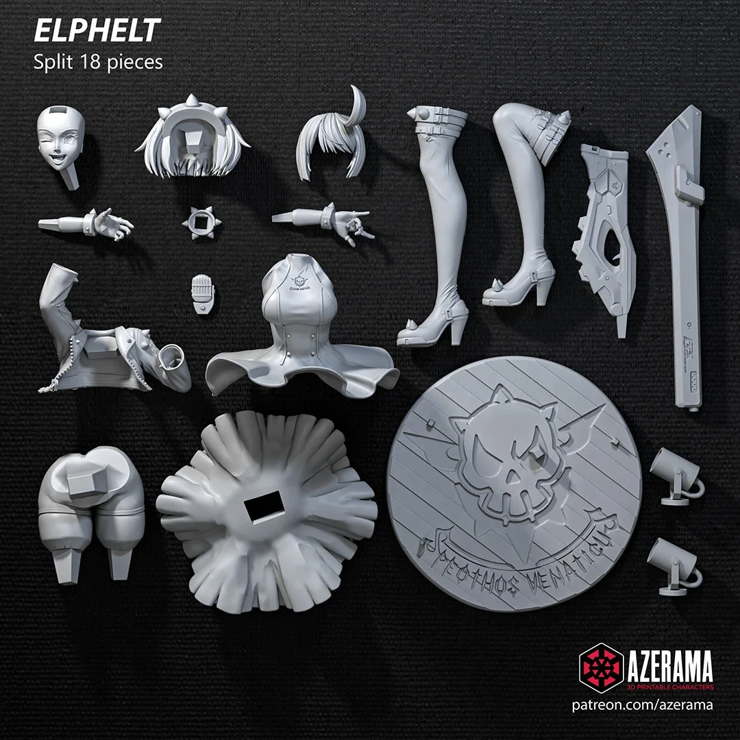 Elphelt | Fan Art | 3D Printed Resin Model Garage Kit | *Un-Painted* | Azerama 5