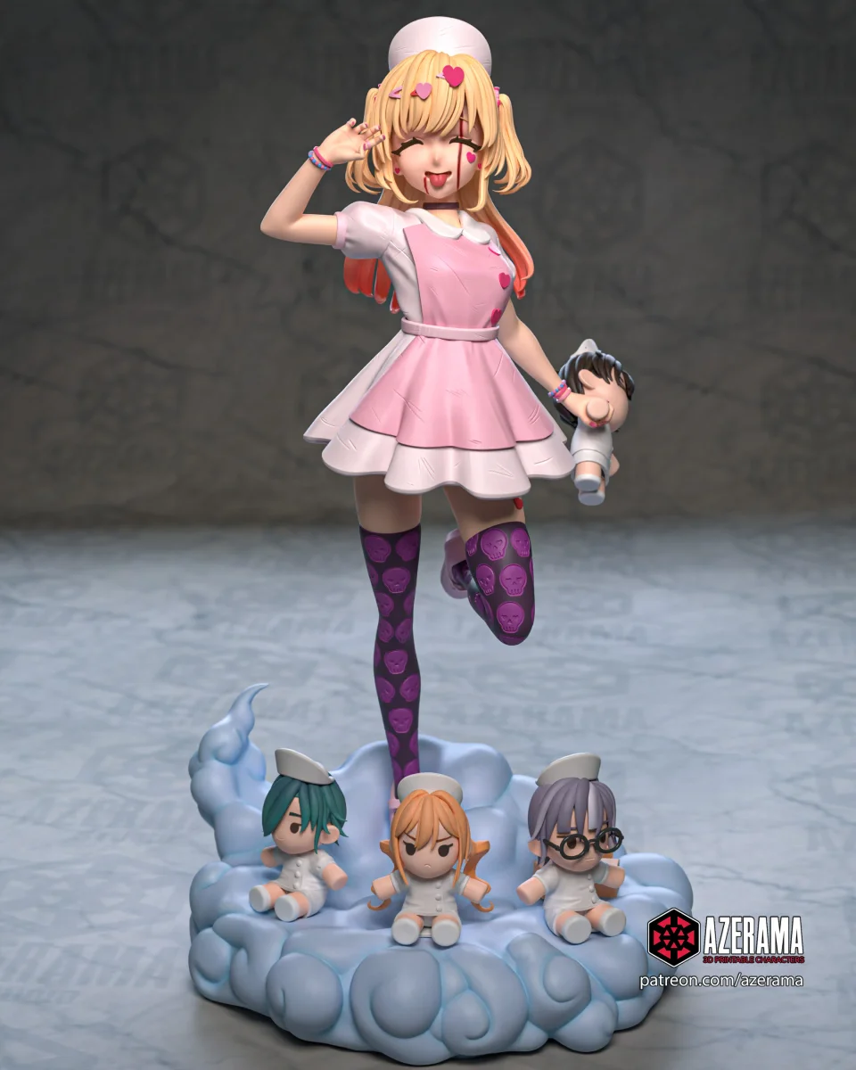 Ahko | Fan Art | 3D Printed Resin Model Garage Kit | *Un-Painted* | Azerama 3