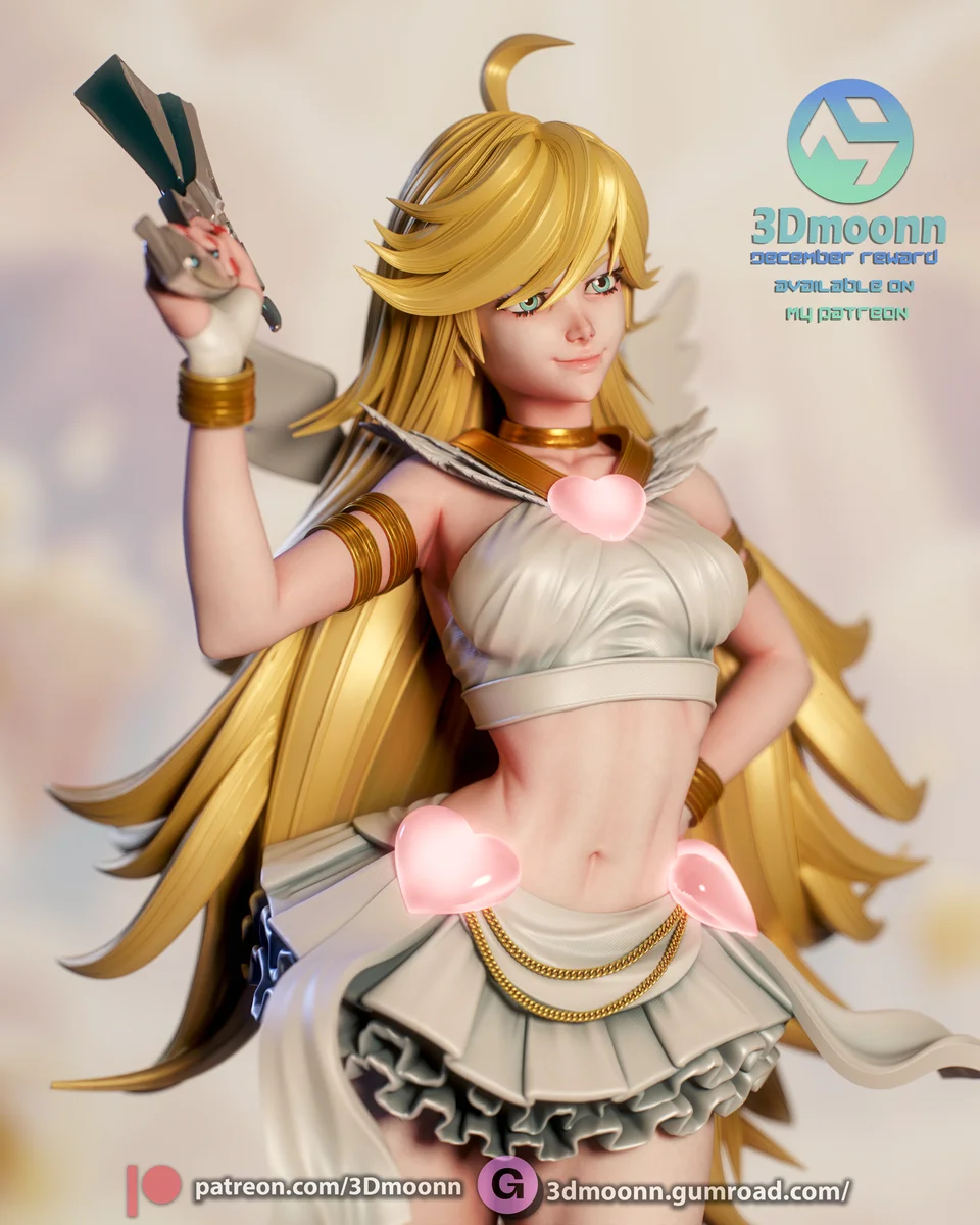 Panty (Panty & Stocking) | Fan Art | 3D Printed Resin Model Garage Kit | *Un-Painted* | 3DMoonn 7