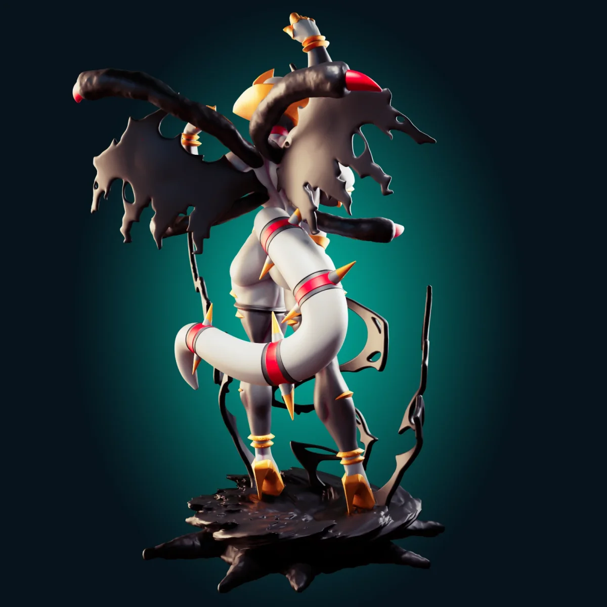 Giratina | Fan Art | 3D Printed Resin Model Garage Kit | *Un-Painted* | Officer Rhu 2