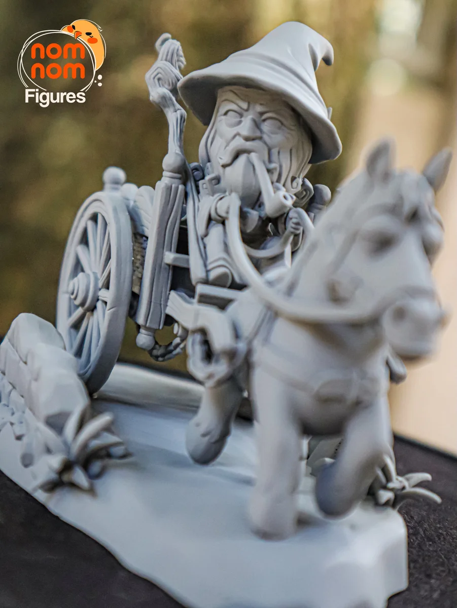 Chibi Gandalf | Fan Art | 3D Printed Resin Model Garage Kit | *Un-Painted* | Nomnom 13