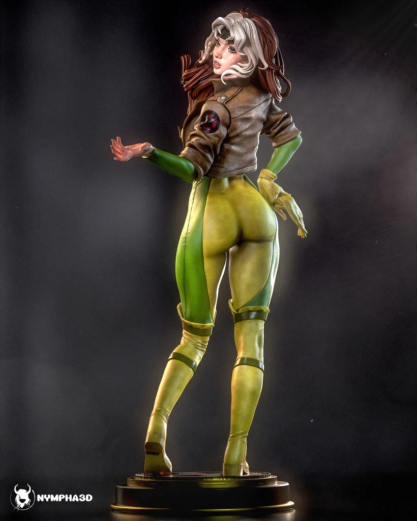 Rogue | Fan Art | 3D Printed Resin Model Garage Kit | *Un-Painted* | Nympha3D 4
