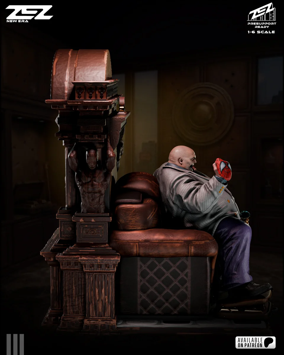 Kingpin Throne | Fan Art | 3D Printed Resin Model Garage Kit | *Un-Painted* | ZEZ Studio 3