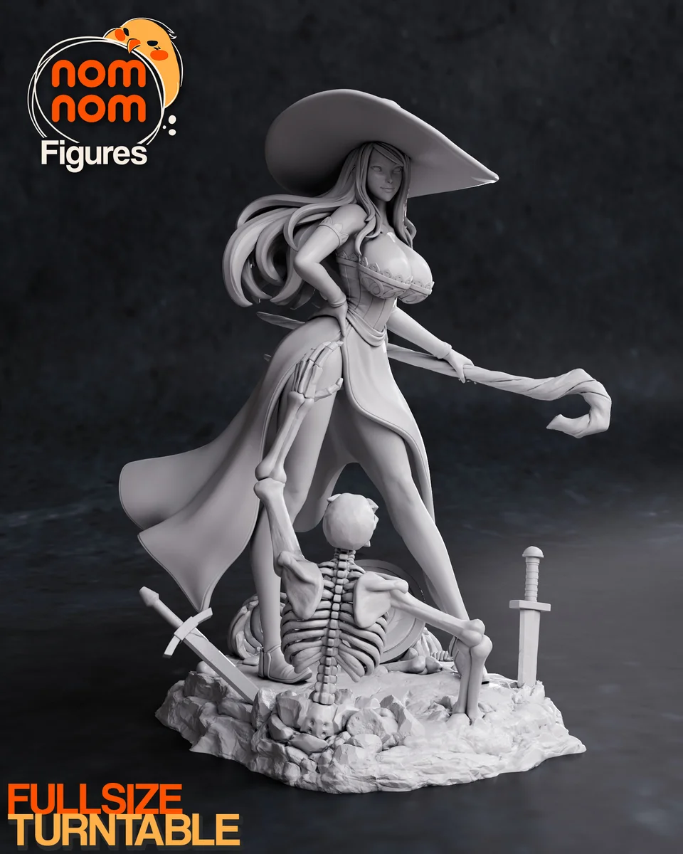 Sorceress | Fan Art | 3D Printed Resin Model Garage Kit | *Un-Painted* | Nomnom 7